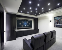 <span class="gallery-name">Home Theater</span>
<br />
A cinema experience so immersive you won’t ever want to step into a theater again. With total control of the lights, temperature, speakers, and all entertainment gear, your home theater just became a box office hit.
