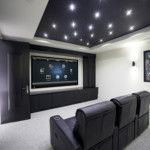 Custom Home Theater With a Movie Poster